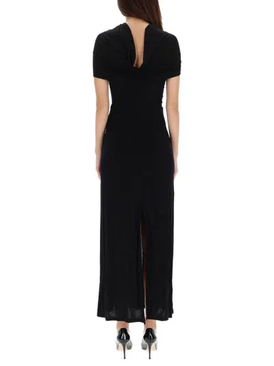 Helmut Lang Long "sash" Dress In Black