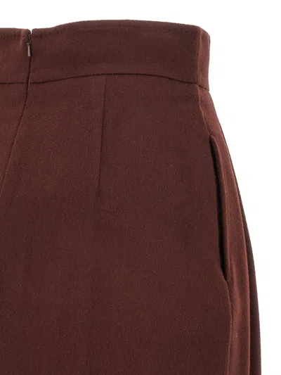 Max Mara Zattera Skirts Bordeaux In Brown