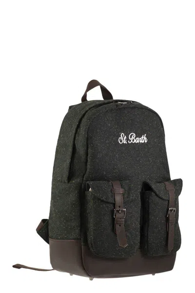 Mc2 Saint Barth Cody - Fabric Backpack With Logo In Gray