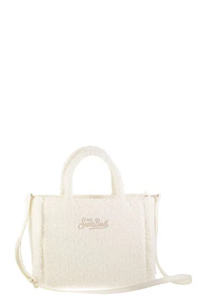 Mc2 Saint Barth Mini Vanity Logo-embroidered Tote Bag In White