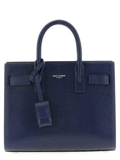 Saint Laurent Nano Sac De Jour Handbag In Blue