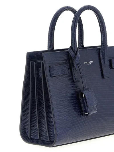 Saint Laurent Nano Sac De Jour Handbag In Blue