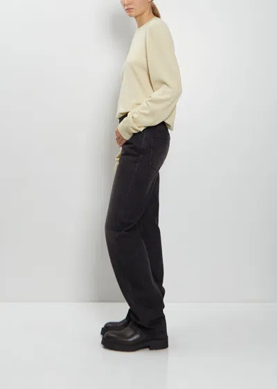 The Row Carlyl Denim Trousers With Pockets And Loops In Black