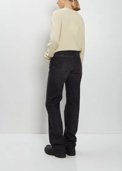The Row Carlyl Denim Trousers With Pockets And Loops In Black