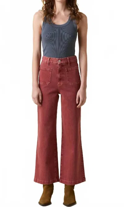 Le Jean Virginia Anks In Sandwashed Spice In Burgundy