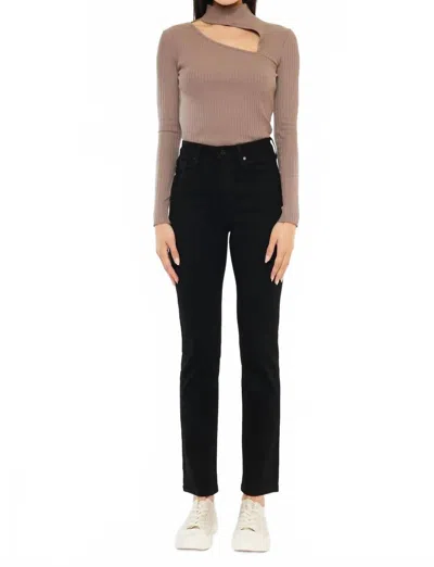 Kancan Women's Slim Straight Jean In Black In Multi