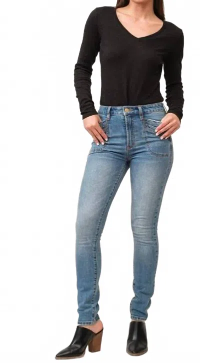 Dear John Denim Stella Mid Rise Jeans In Sycamore In Multi
