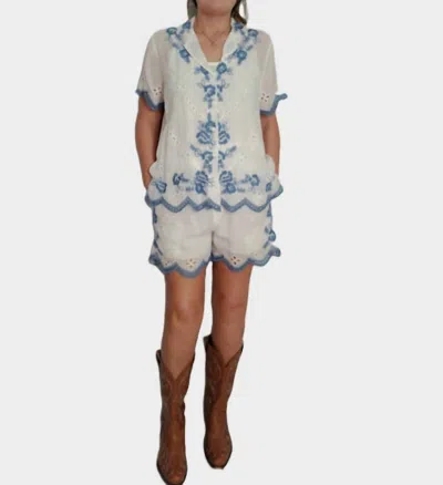 Johnny Was Chryssie Camp Shirt In Santi In White