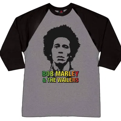 Bob Marley Men's Bob Wailers Raglan Tee In Grey In Gray