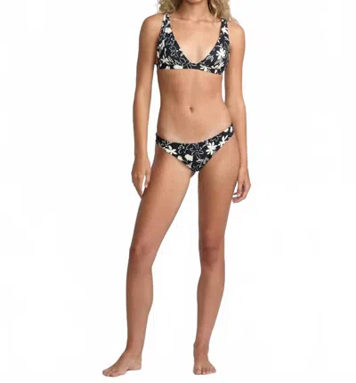 Rvca Women's Days Like These Triangle Bikini Top In  Black Floral In Black