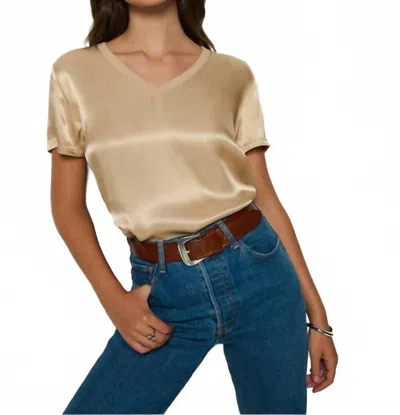 Nation Ltd June Satin Top In Nomad In Neutral