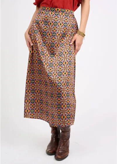 Ivy Jane Midi Print Skirt In Multicolor In Multi