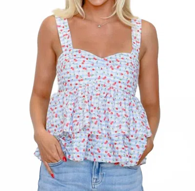 Sincerely Ours Bella Tank Top In Cherry Check In Multi