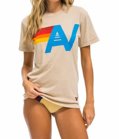 Aviator Nation Unisex - Logo Tee In Sand In Multi