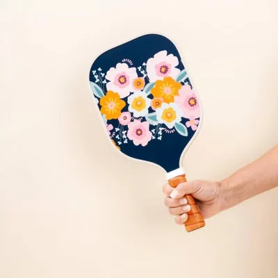 The Darling Effect Floral Pickleball Paddle In Blue In Multi