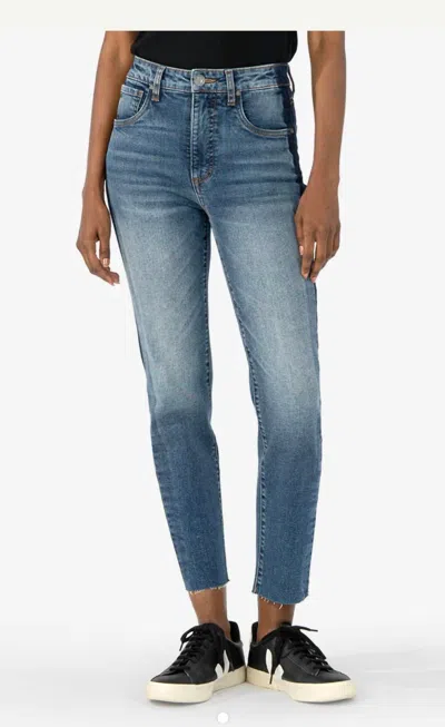 Kut From The Kloth Elizabeth High Rise Fab Jeans In Designer W Medium Wash In Blue