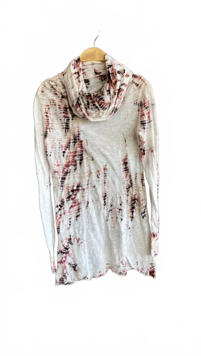 Gilda Midani Women's Giraffe Top In Tyed Pewter In Multi