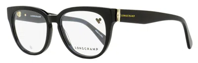 Longchamp Women's Tea Cup Eyeglasses Lo2732 001 Black 52mm In Black