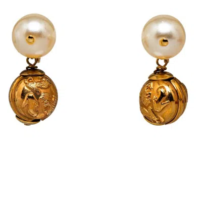 Pre-owned Ferragamo Plating Clip Earrings () In Gold