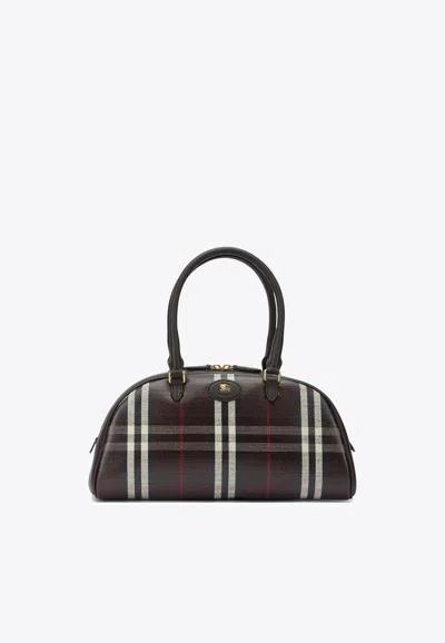 Burberry Women Brown Highlands Medium Bowling Bag In Multi