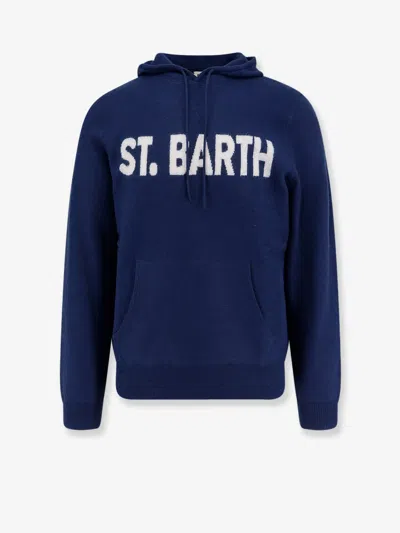 Mc2 Saint Barth Jack Kangaroo-pocket Hoodie In Blue