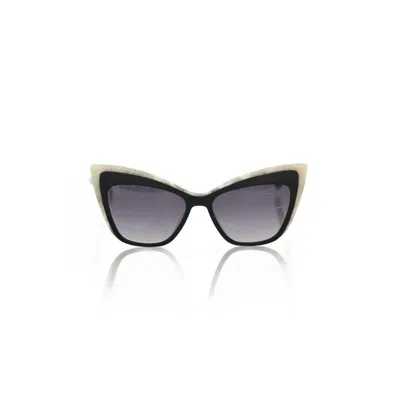 Frankie Morello Black Acetate Sunglasses In Pattern