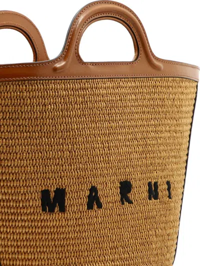 Marni Tropicalia Small Handbag In Brown