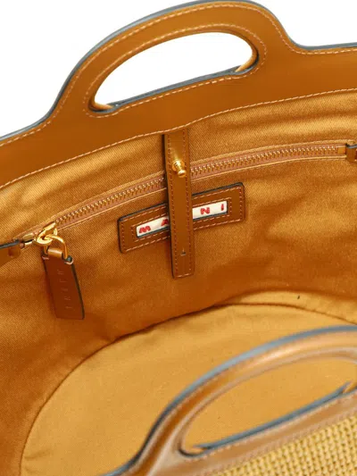 Marni Tropicalia Small Handbag In Brown