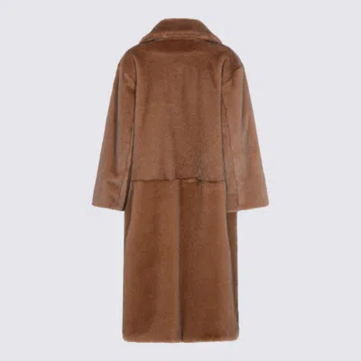 Antonelli Brown Tailored Coat With Structured Fit In Brown