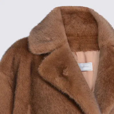 Antonelli Brown Tailored Coat With Structured Fit In Brown
