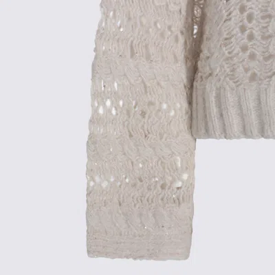 Antonelli Crew Neck Long Sleeve Sweater In Neutral