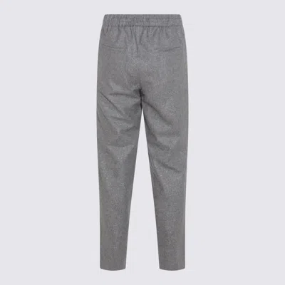 Antonelli Grey Wool Taralluccio Pants In Gray