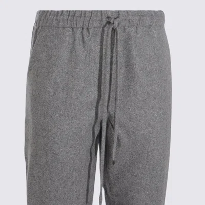 Antonelli Grey Wool Taralluccio Pants In Gray