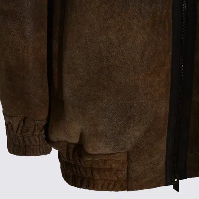 Salvatore Santoro Camel Leather Jacket In Brown