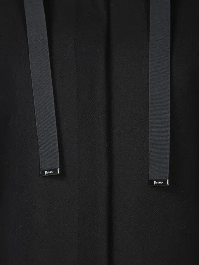 Herno Wool Padded Coat With High Neck In Black