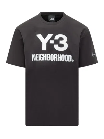 Y-3 X Nhbd X Dainese Y-3 Neighborhood Black Logo T-shirt In Black
