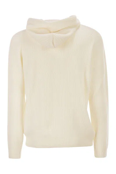 Tagliatore Ribbed Hooded Sweater In Black