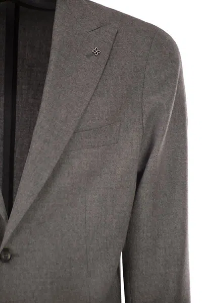 Tagliatore Superfine Virgin Wool Suit In Gray