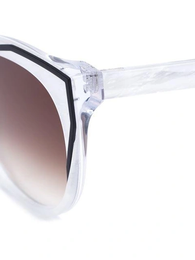 Shop Thierry Lasry Cat Eye Sunglasses In White
