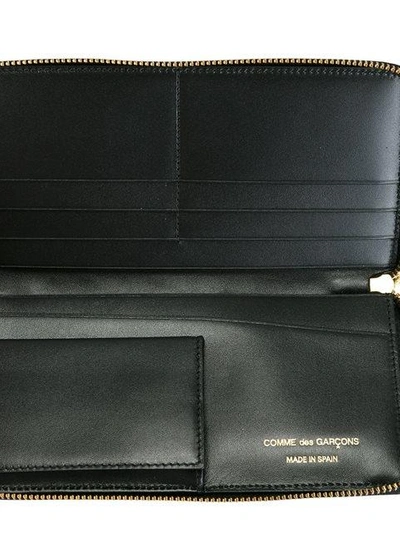 Comme Des Garçons Embossed Elongated Wallet In Black
