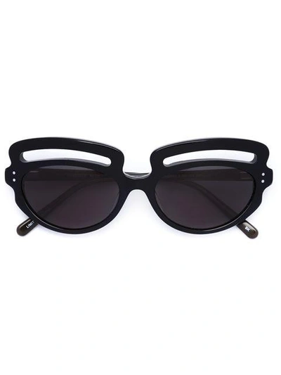 Shop Selima Optique 'paola Pivi X Lizworks' Sunglasses - Black