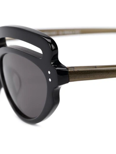 Shop Selima Optique 'paola Pivi X Lizworks' Sunglasses - Black