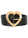 LOVE MOSCHINO heart buckle belt,レザー100%