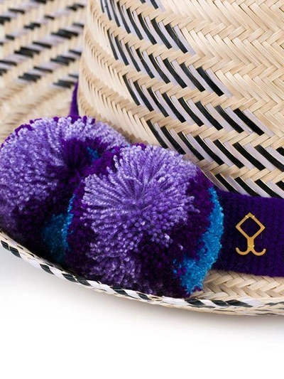 Shop Yosuzi Woven Straw Anakena Hat In Multicolour