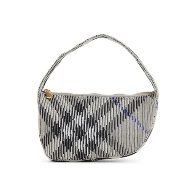 Burberry Check Baguette Bag Women In Gray