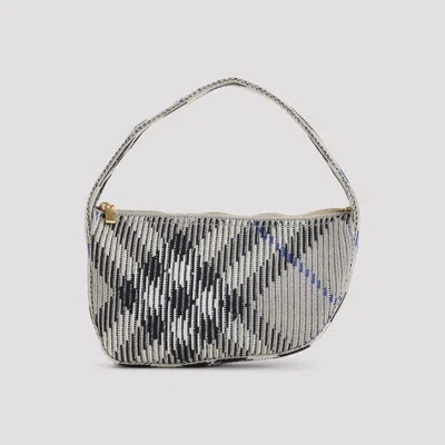 Burberry Check Baguette Bag Women In Gray