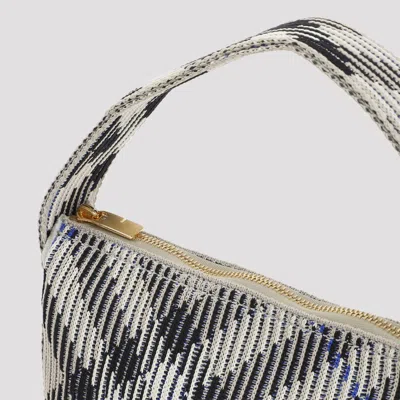 Burberry Check Baguette Bag Women In Gray