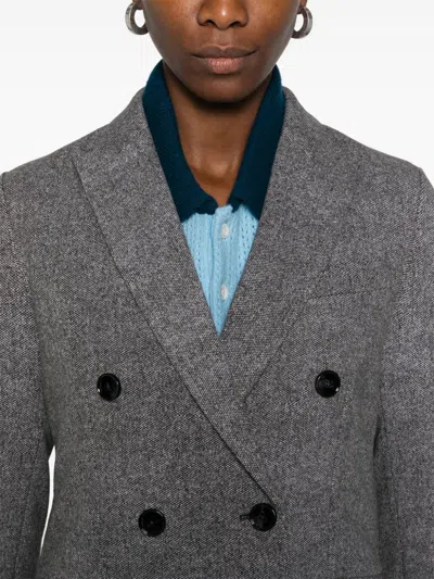 Circolo 1901 Cotton Double-breasted Jacket In Gray