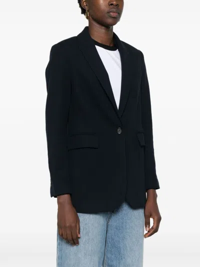 Circolo 1901 Cotton Single-breasted Jacket In Black