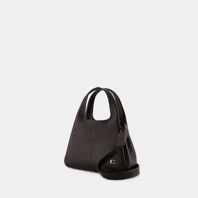 Coach Polished Pebble Leather Lana Shoulder Ba In Black